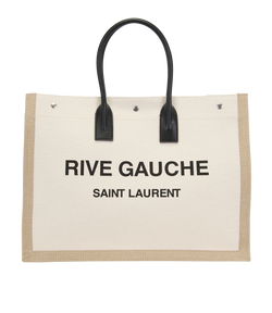 Rive Gauche Tote Bag, Canvas, Beige, 1021, DB, 3*